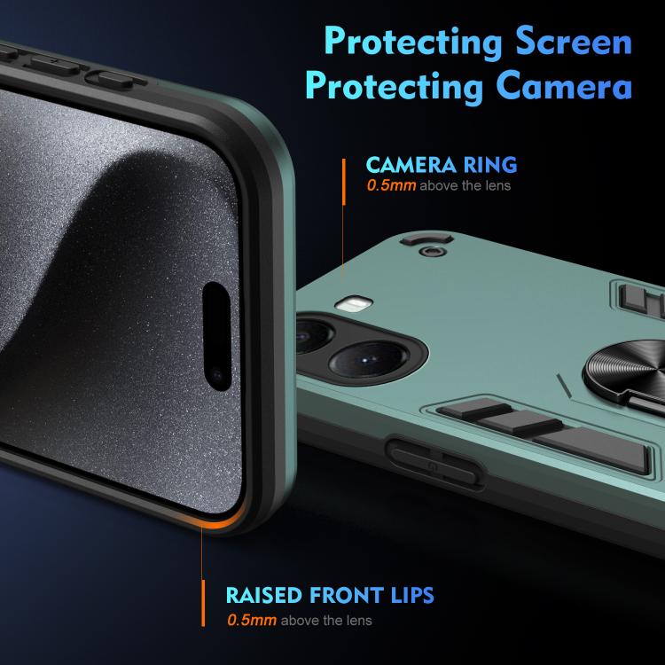 For Xiaomi Poco X7 Pro Shockproof Metal Ring Holder Phone Case