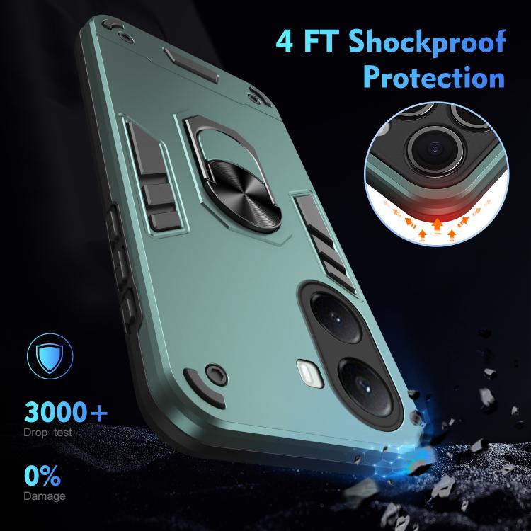 For Xiaomi Poco X7 Pro Shockproof Metal Ring Holder Phone Case