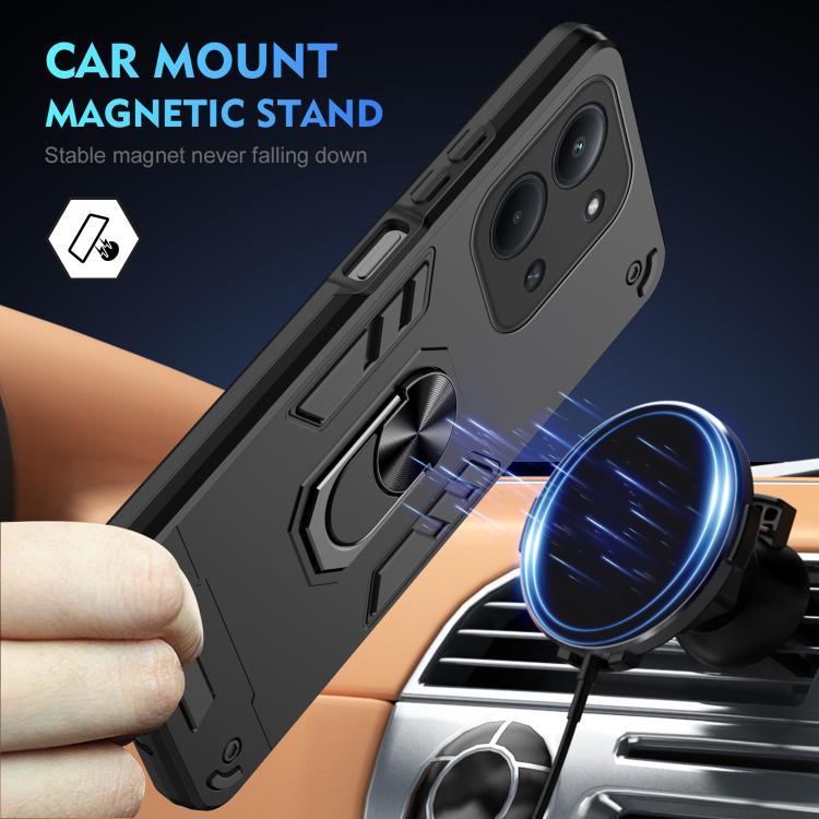 For Redmi 15C 5G / 4G Global 171mm / Poco C85 4G Shockproof Metal Ring Holder Phone Case