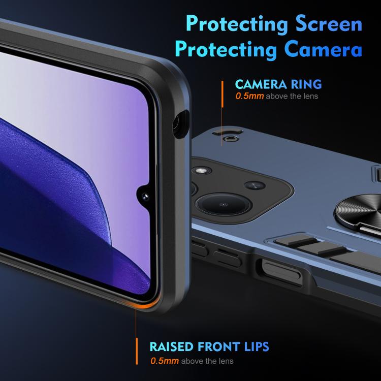 For Redmi 15C 5G / 4G Global 171mm / Poco C85 4G Shockproof Metal Ring Holder Phone Case