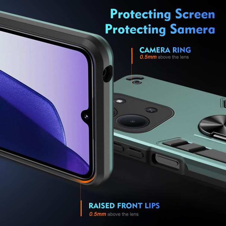 For Redmi 15C 5G / 4G Global 171mm / Poco C85 4G Shockproof Metal Ring Holder Phone Case