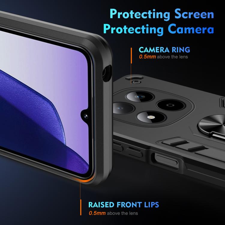 For Redmi Note 15 Pro 5G Global 163.6mm Shockproof Metal Ring Holder Phone Case