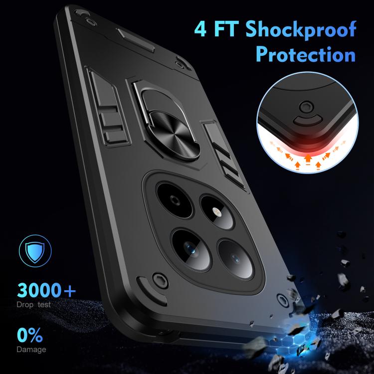 For Redmi Note 15 Pro 5G Global 163.6mm Shockproof Metal Ring Holder Phone Case