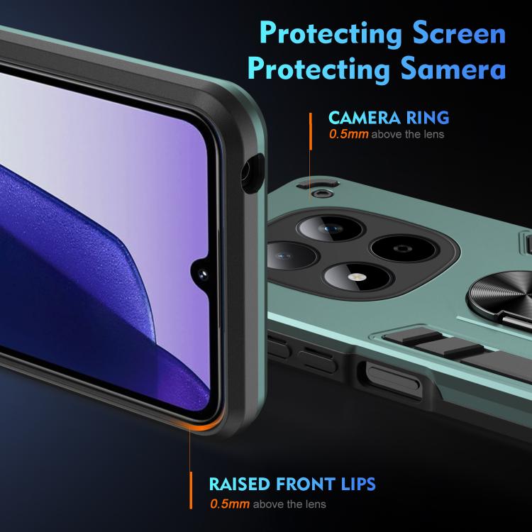 For Redmi Note 15 Pro 5G Global 163.6mm Shockproof Metal Ring Holder Phone Case