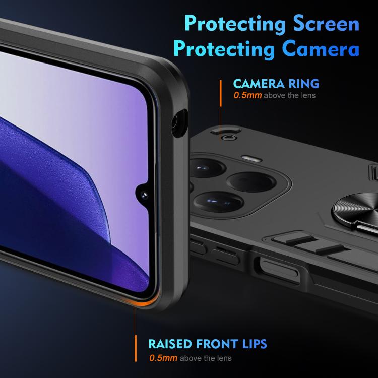 For Xiaomi 15T Pro Shockproof Metal Ring Holder Phone Case
