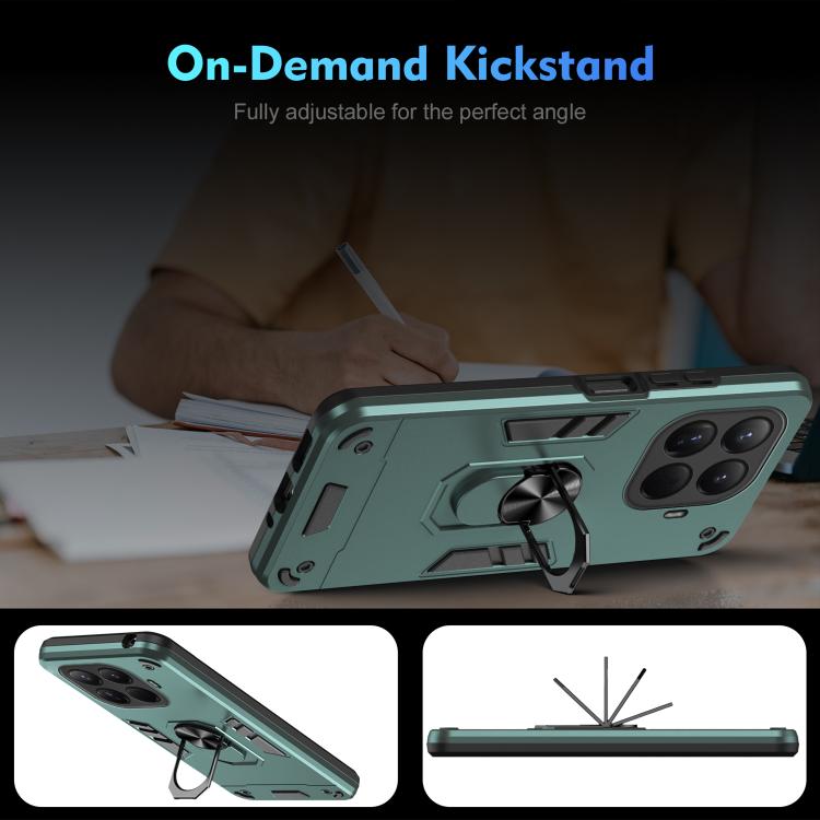 For Xiaomi 15T Pro Shockproof Metal Ring Holder Phone Case