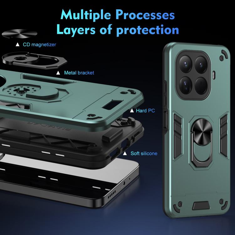 For Xiaomi 15T Pro Shockproof Metal Ring Holder Phone Case