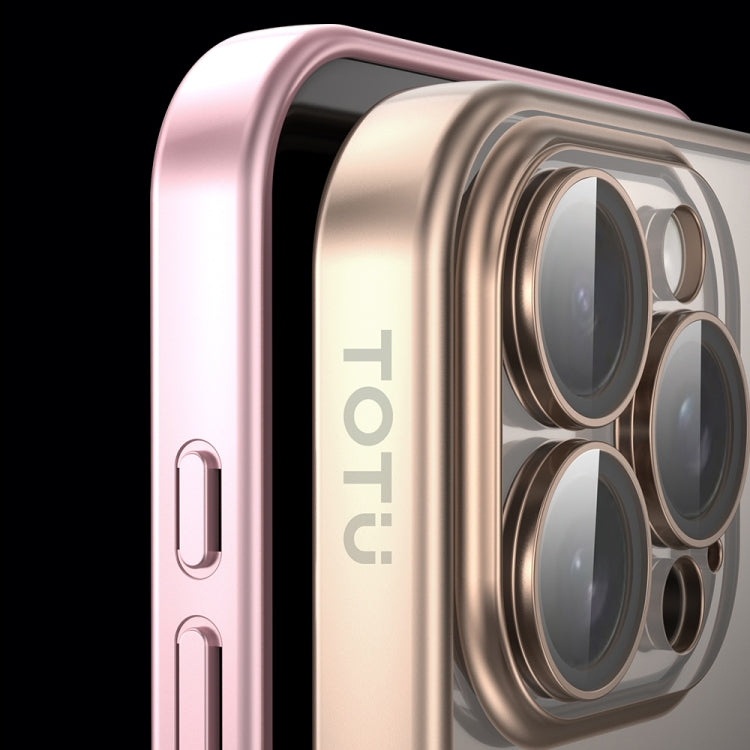 For iPhone 16 Pro Max TOTU PC-2 Soft Jane Series Electroplated TPU Phone Case with Lens Film