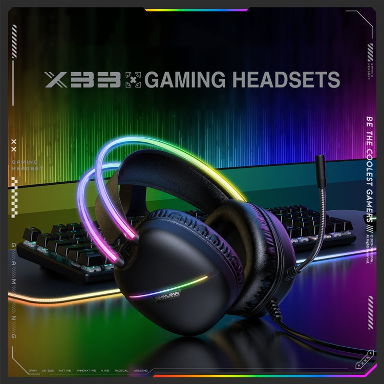 ONIKUMA X33 Head-mounted RGB Light E-Sports Gaming Headset, Cable Length: 2m