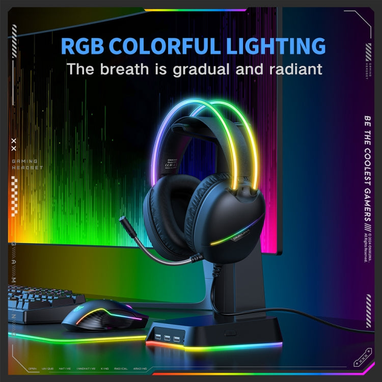 ONIKUMA X33 Head-mounted RGB Light E-Sports Gaming Headset, Cable Length: 2m