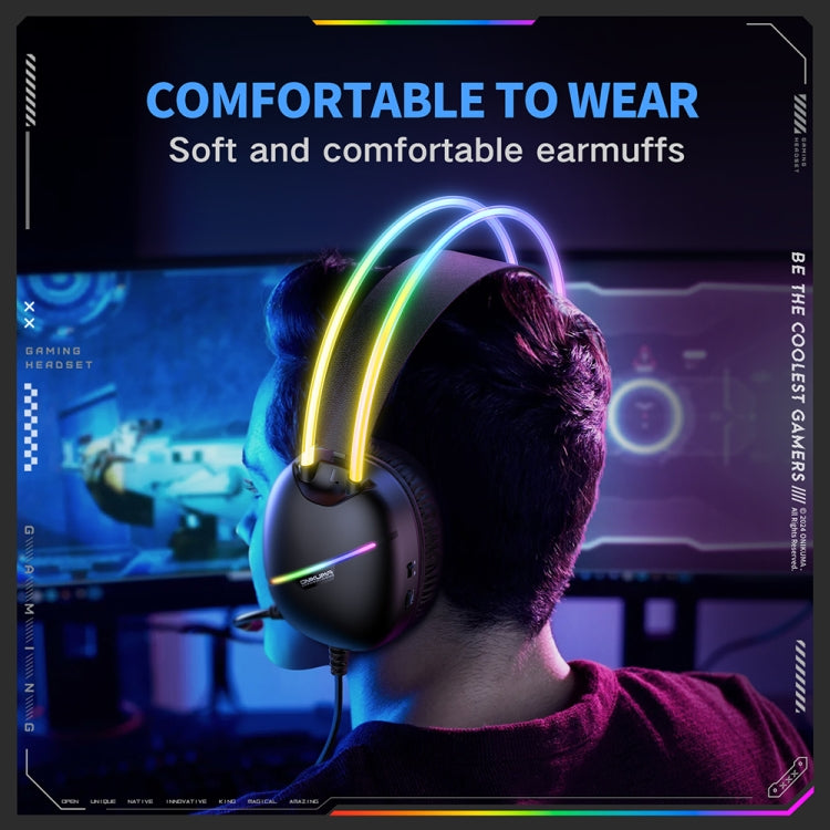 ONIKUMA X33 Head-mounted RGB Light E-Sports Gaming Headset, Cable Length: 2m