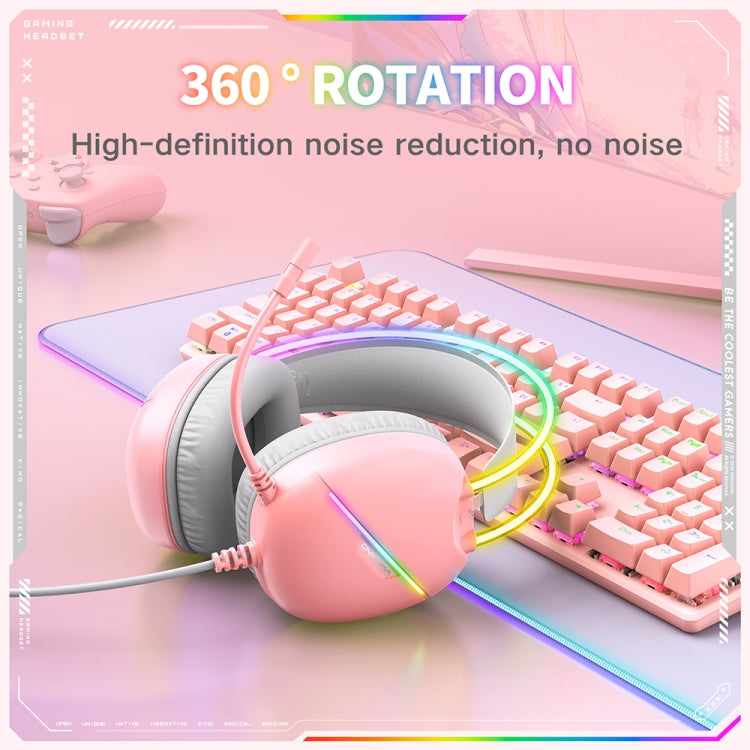 ONIKUMA X33 Head-mounted RGB Light E-Sports Gaming Headset, Cable Length: 2m