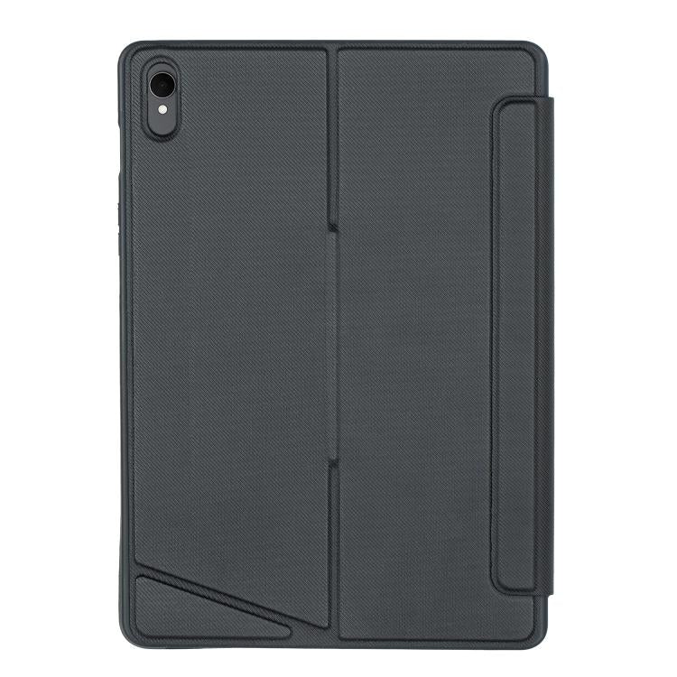 For Samsung Galaxy Tab S11 Detachable Backlit Bluetooth Keyboard Leather Case with Touchpad - Black