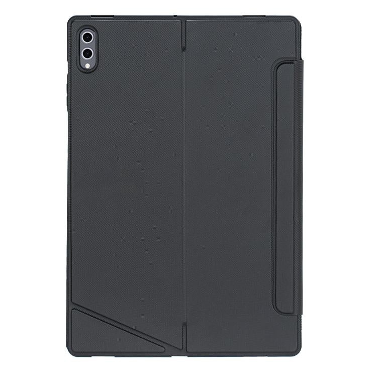 For Samsung Galaxy Tab S11 Ultra Detachable Backlit Bluetooth Keyboard Leather Case with Touchpad - Black