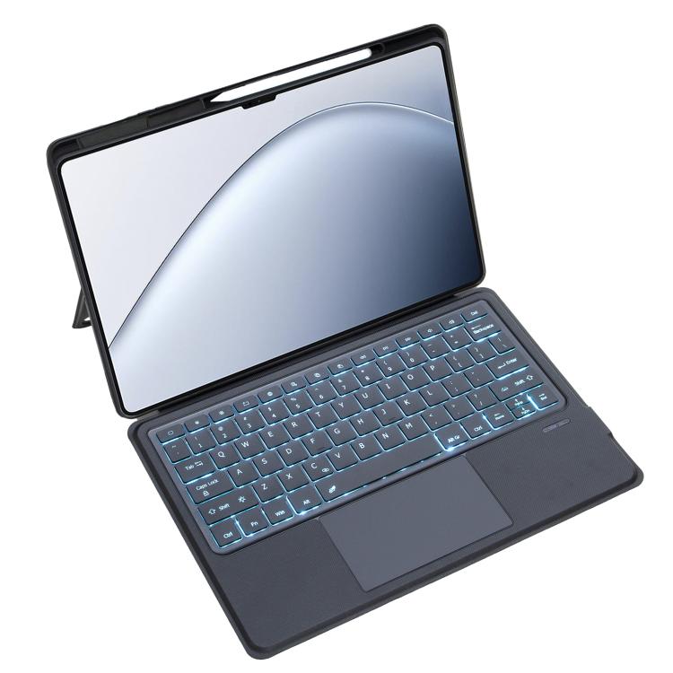 For Xiaomi Pad 7 Ultra Detachable Backlit Bluetooth Keyboard Leather Case with Touchpad - Black
