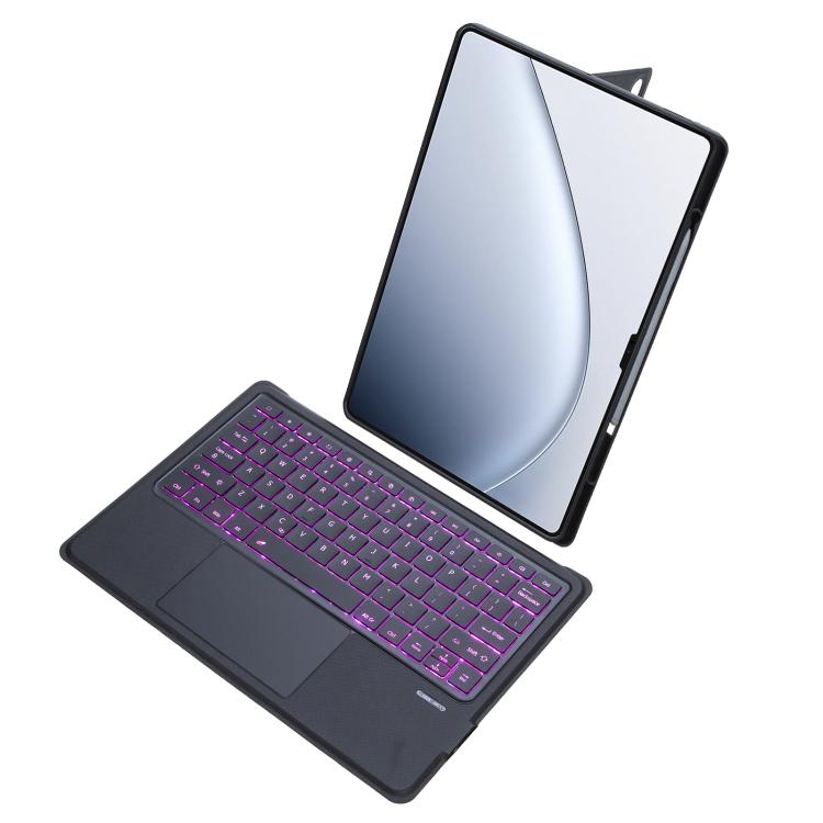 For Xiaomi Pad 7 Ultra Detachable Backlit Bluetooth Keyboard Leather Case with Touchpad - Black