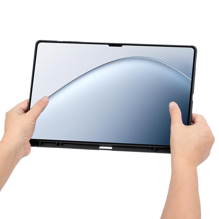 For Xiaomi Pad 7 Ultra Detachable Backlit Bluetooth Keyboard Leather Case with Touchpad - Black