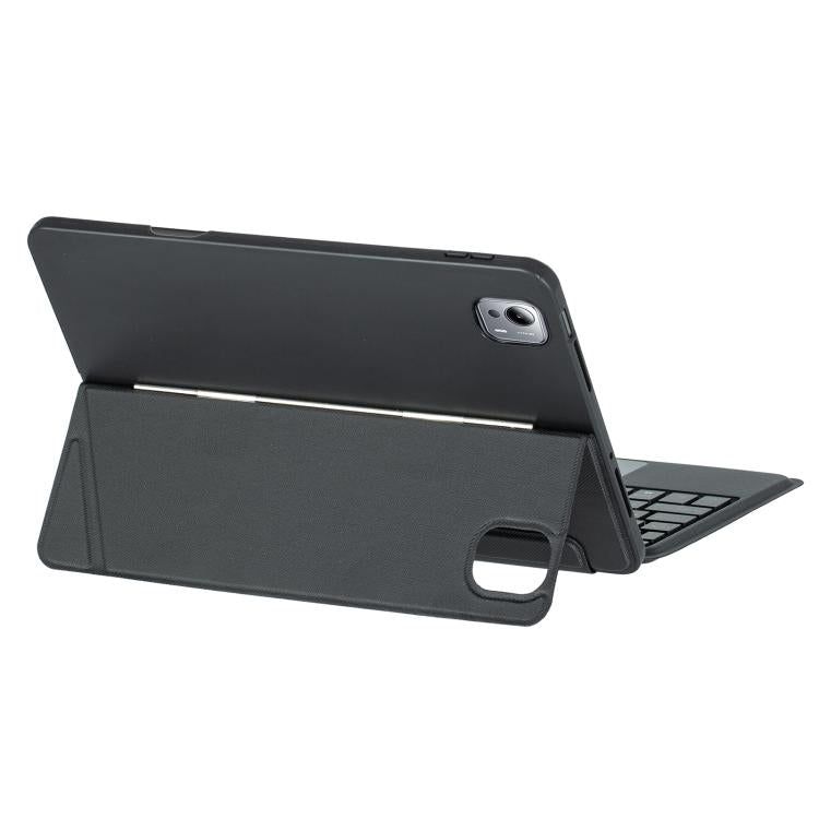For Xiaomi Pad 7S Pro 12.5 Detachable Backlit Bluetooth Keyboard Leather Case with Touchpad - Black
