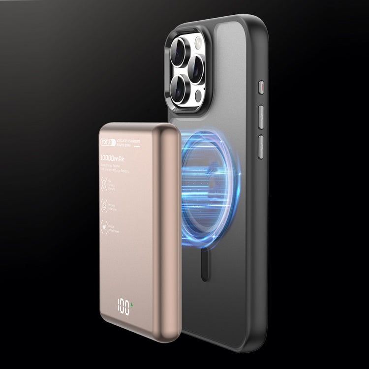 For iPhone 16 TOTU PC-7 Gold Shield Series Skin Feel MagSafe Magnetic Phone Case