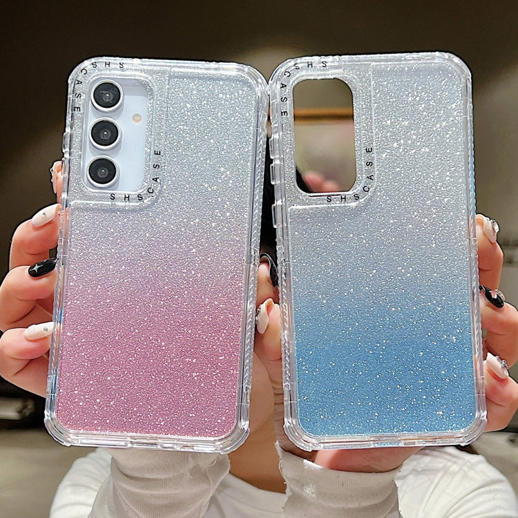For Samsung Galaxy A55 5G TPU + PC + Glitter Paper Full Coverage Phone Case