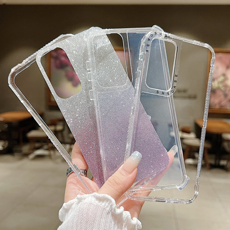 For Samsung Galaxy A55 5G TPU + PC + Glitter Paper Full Coverage Phone Case