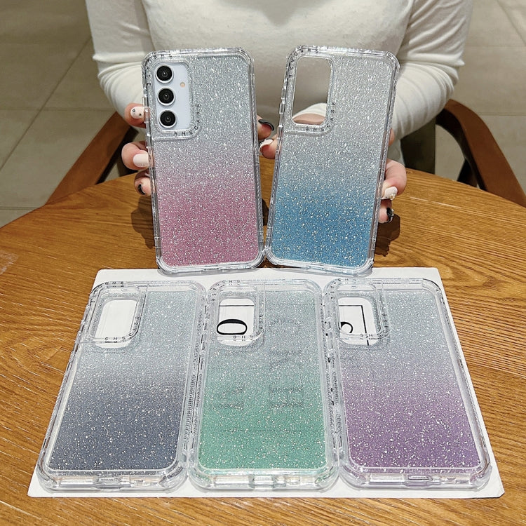 For Samsung Galaxy A55 5G TPU + PC + Glitter Paper Full Coverage Phone Case