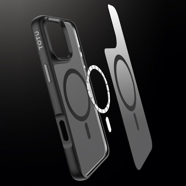 For iPhone 16 Pro TOTU PC-7 Gold Shield Series Skin Feel MagSafe Magnetic Phone Case
