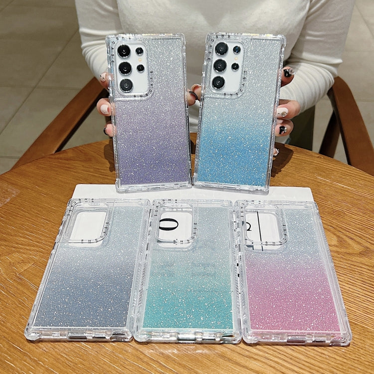 For Samsung Galaxy S24 Ultra 5G TPU + PC + Glitter Paper Full Coverage Phone Case