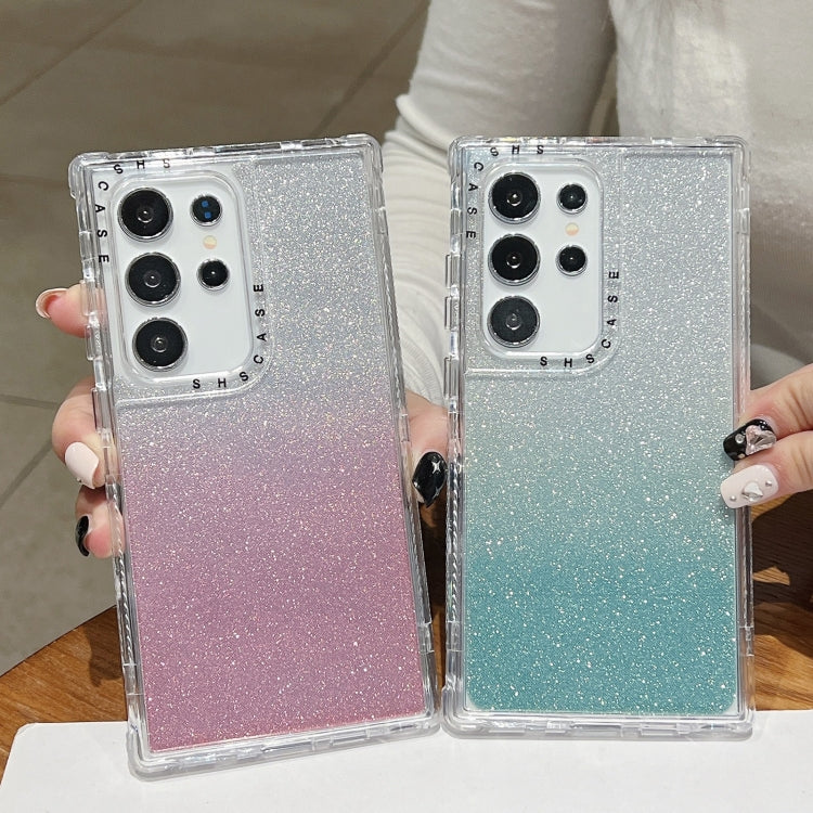 For Samsung Galaxy S24 Ultra 5G TPU + PC + Glitter Paper Full Coverage Phone Case