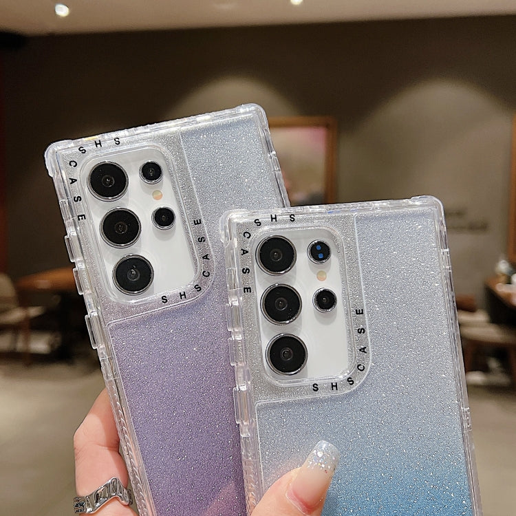 For Samsung Galaxy S24 Ultra 5G TPU + PC + Glitter Paper Full Coverage Phone Case