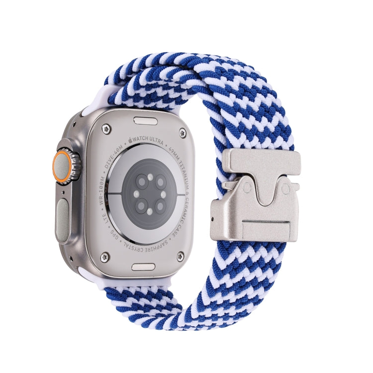 For Apple Watch 46mm / 49mm / 45mm / 44mm Snap Button Braided Watch Band