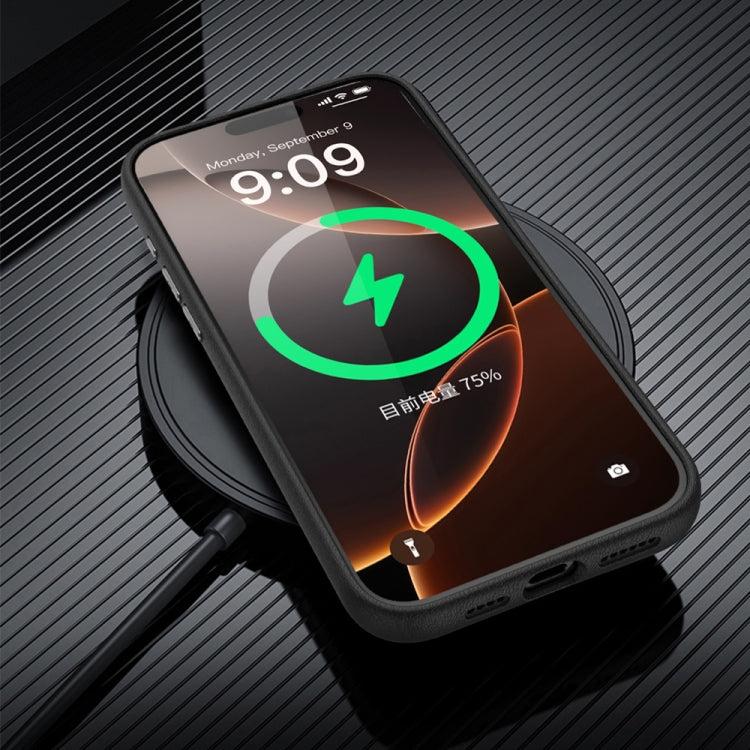 For iPhone 16 Pro Max TOTU PC-17 Mulsanne Series Plain Leather MagSafe Magnetic Phone Case