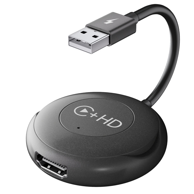 USB and HDMI Wired to Wireless CarPlay Auto Adapter, Specification:Round