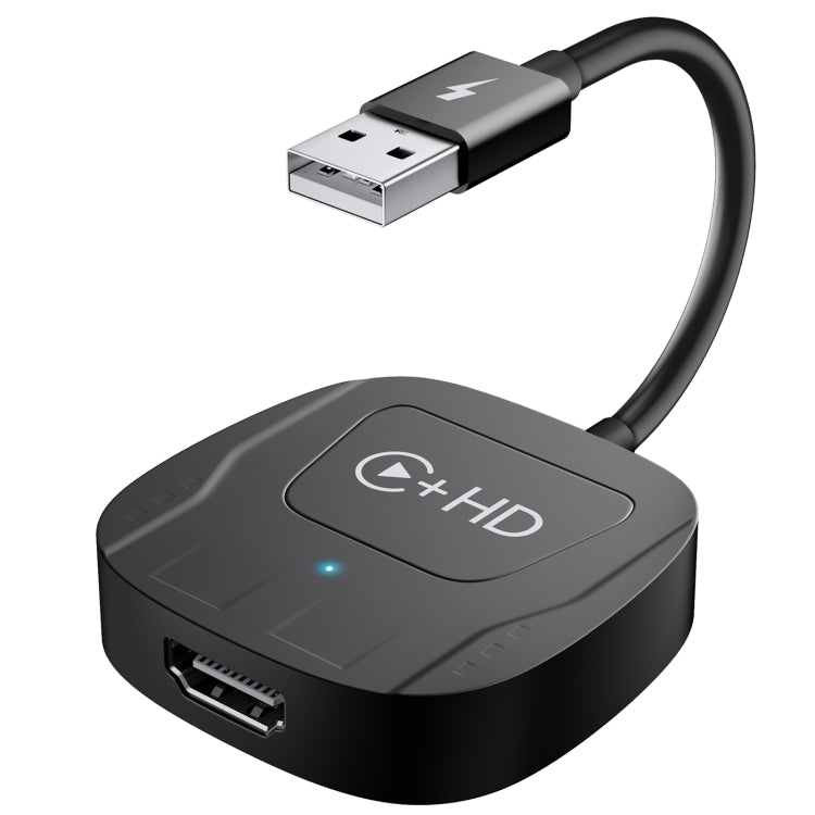 USB and HDMI Wired to Wireless CarPlay Auto Adapter, Specification:Square
