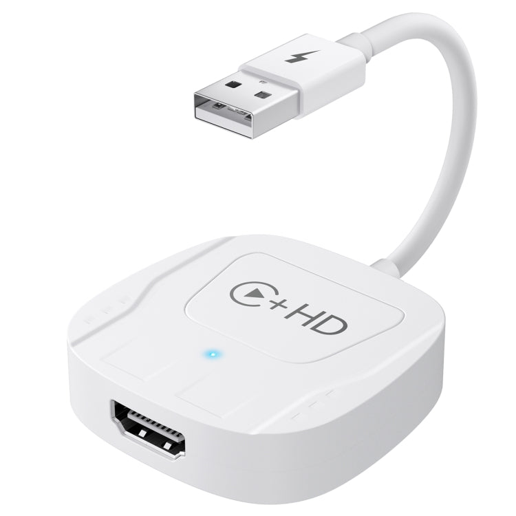 USB and HDMI Wired to Wireless CarPlay Auto Adapter, Specification:Square