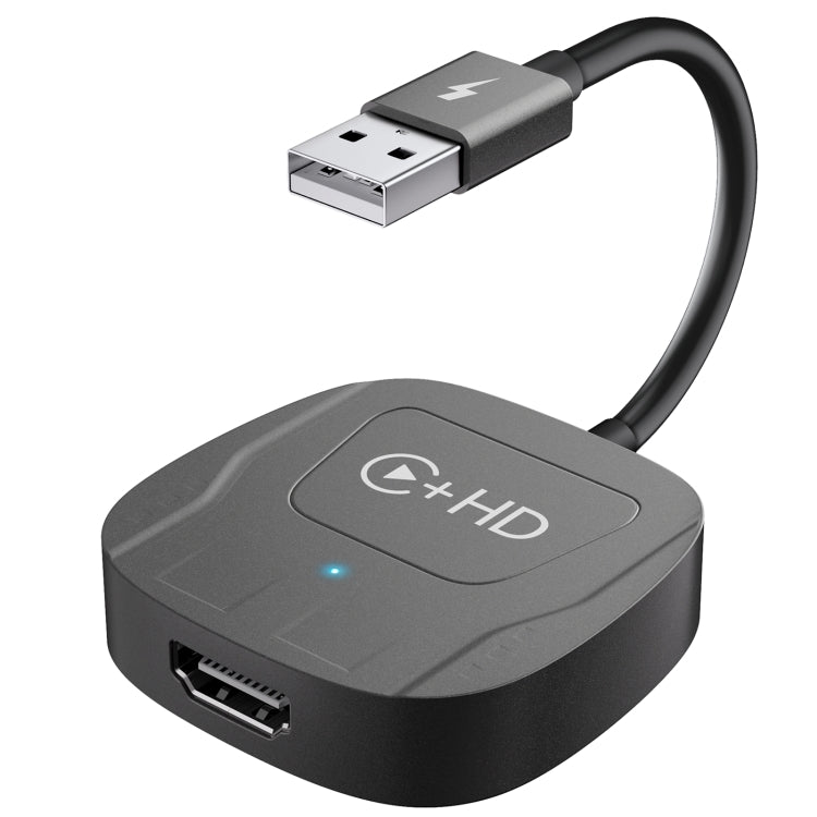 USB and HDMI Wired to Wireless CarPlay Auto Adapter, Specification:Square