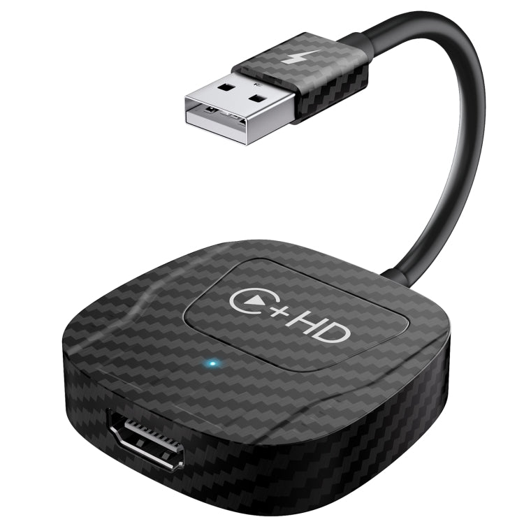 USB and HDMI Wired to Wireless CarPlay Auto Adapter, Specification:Square