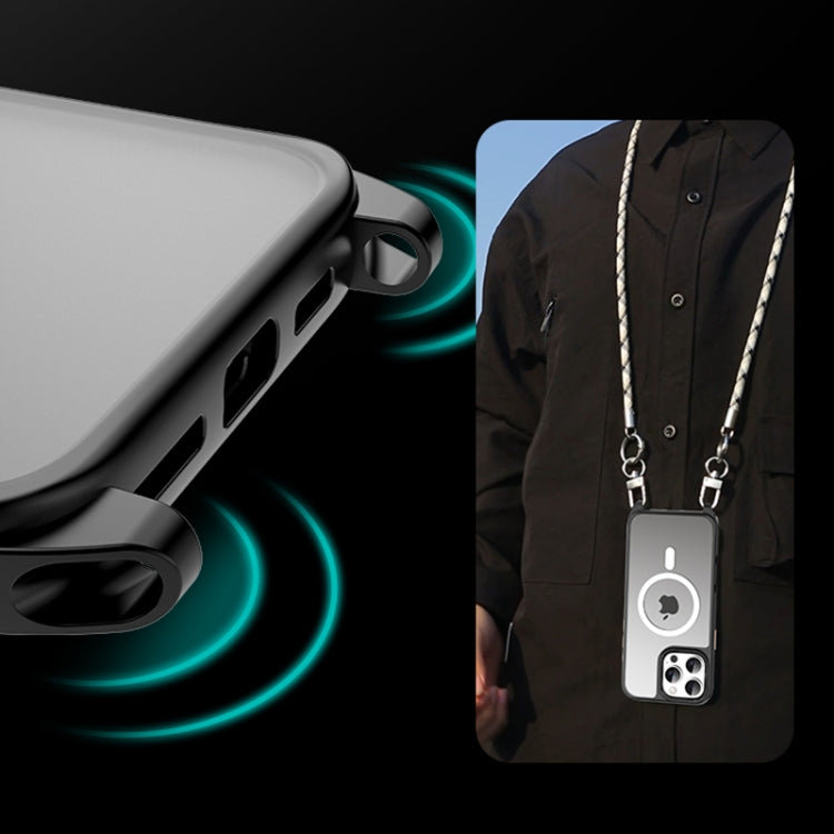 For iPhone 16 Pro Max TOTU PC-26 Skin Feel MagSafe Magnetic Lanyard Hole Phone Case