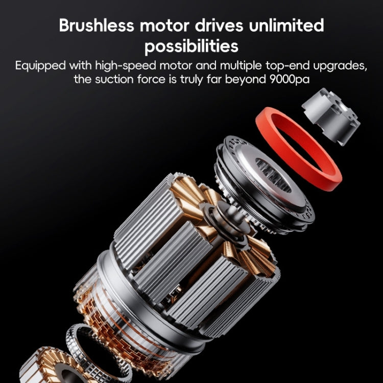 Yesido VC08 Brushless Motor Car Blowing and Suction Dual-Purpose Vacuum Cleaner - Black