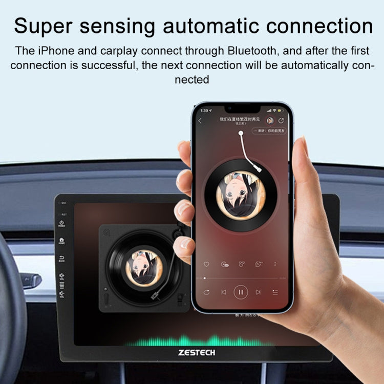 CarPlay and Android Auto Dual Interface Wireless Car Connectivity Box, Length:20cm - Black