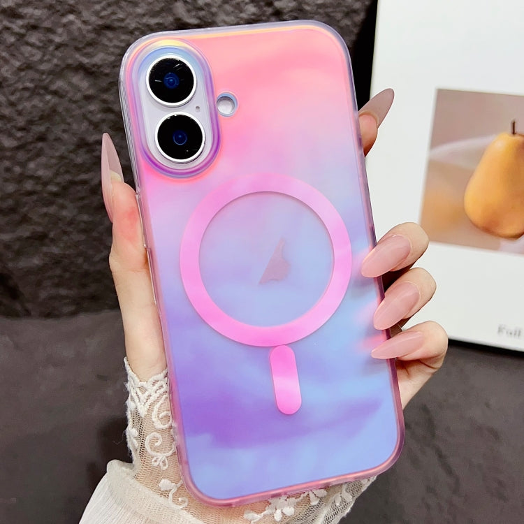 For iPhone 16 Plus Gradient MagSafe PC Hybrid TPU Phone Case