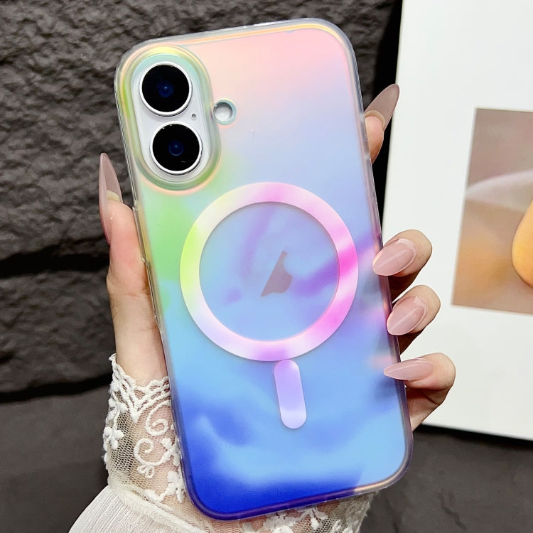For iPhone 16 Plus Gradient MagSafe PC Hybrid TPU Phone Case