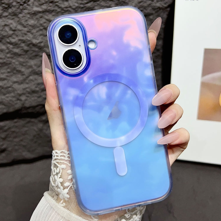 For iPhone 16 Gradient MagSafe PC Hybrid TPU Phone Case