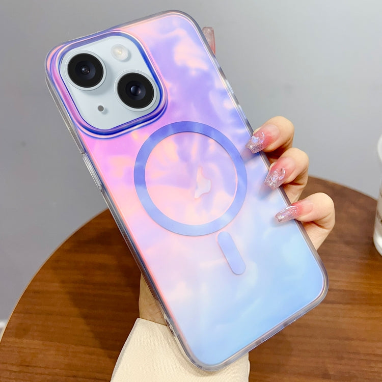 For iPhone 15 Plus Gradient MagSafe PC Hybrid TPU Phone Case