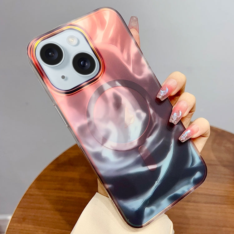 For iPhone 15 Gradient MagSafe PC Hybrid TPU Phone Case