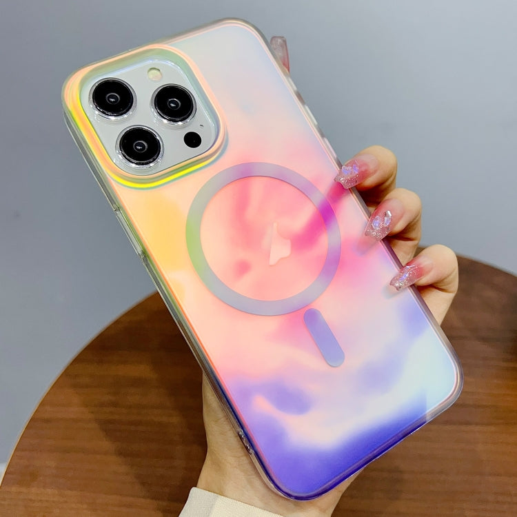 For iPhone 13 Pro Gradient MagSafe PC Hybrid TPU Phone Case
