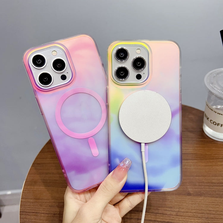 For iPhone 16 Pro Gradient MagSafe PC Hybrid TPU Phone Case