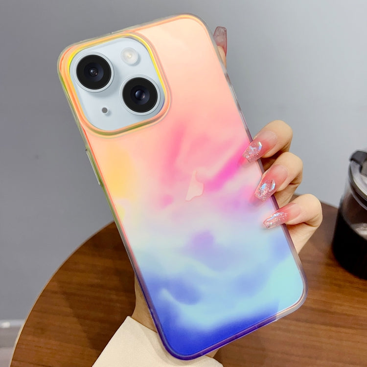 For iPhone 15 Gradient IMD PC Hybrid TPU Phone Case