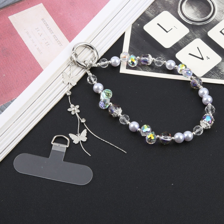 Alloy Butterfly Beaded Bracelet Anti-Lost Phone Short Lanyard