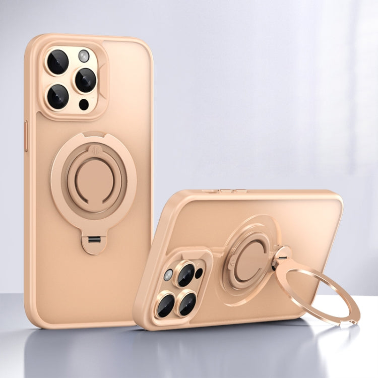 For iPhone 13 Pro Frosted MagSafe Magnetic Rotating Ring Holder Phone Case